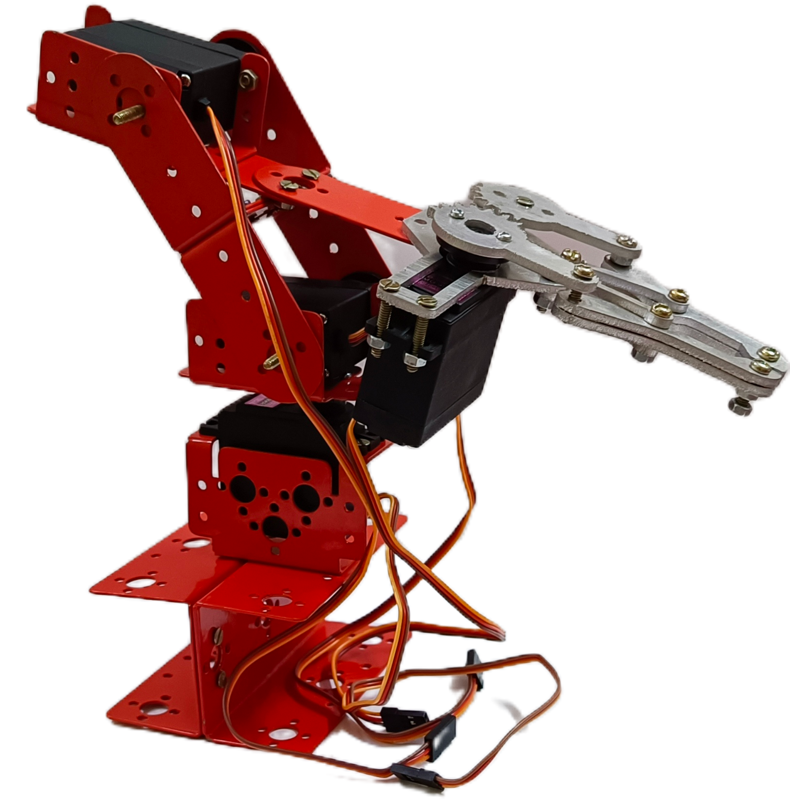 4 DOF servo Controlled Robotic arm with Gripper Complete kit with 4 servo Assembled without motar