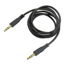 Dealsplant Indestructible 3.5mm Male to Male Metallic Aux Audio Cable with Gold plated connectors 1 Meter